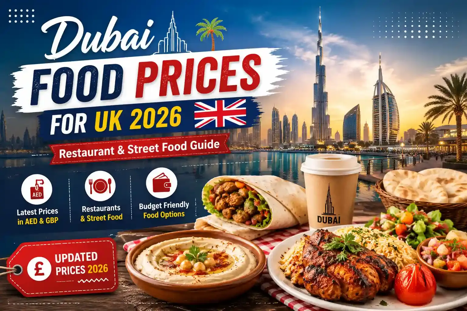 Dubai Food Prices Guide 2026: Average Meal Cost, Street Food & Dining Cost in Dubai
